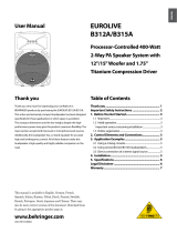 Behringer Eurolive B315A User manual