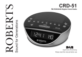 Roberts CRD51 CRD-51 Clock Radio User guide