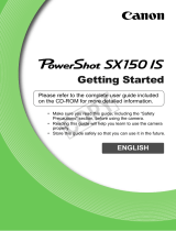 Canon Powershot SX150 IS User guide