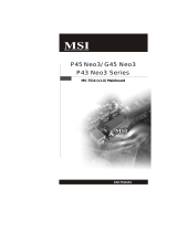 MSI P43 NEO3 Owner's manual