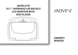 Advent OVERHEAD LED BACKLIT LCD MONITOR Owner's manual