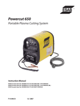 ESAB Powercut 650 User manual