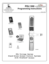 Alarm Lock Trilogy PDL1300 Operating instructions