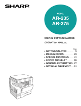 Sharp AR275 Owner's manual