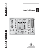 Behringer DJX400 User manual