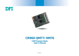 DFI CR960-QM77/CR960-HM76 Owner's manual