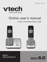 VTech 2 Handset DECT 6.0 Expandable Cordless Telephone with Answering System & Handset Speakerphone User manual