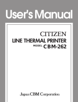 Citizen CBM-262 User manual