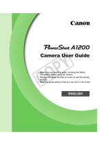 Canon Powershot A1200 IS User manual