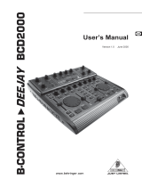 Behringer B-CONTROL DEEJAY BCD2000 User manual