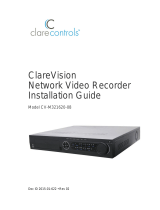 Clare Controls ClareVision CV-M161620-04 Installation guide