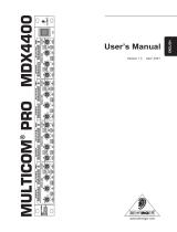 Behringer Multicom Pro MDX4400 User manual