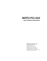 MOTU PCIe- 424 User manual