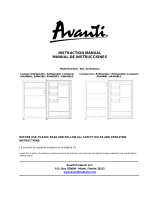 Avanti Compact Refrigerator User manual