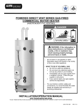 Bradford White POWERED DIRECT VENT SERIES GAS-FIRED COMMERCIAL WATER HEATER User manual