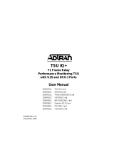 ADTRAN TSU IQ+ User manual