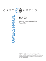 Cary Audio Design SLP 90 Owner's manual