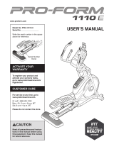 ProForm 1110 E PFEL10112.2 User manual