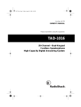 Radio Shack TAD-1016 User manual