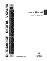 Behringer Ultravoice Digital VX2496 User manual