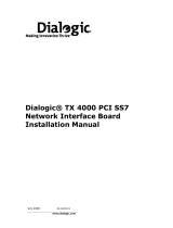 Dialogic TX4000 PCI SS7 User manual