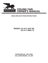 Savoy 52-417H-3SV-SN Owner's manual