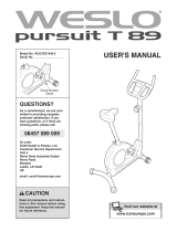 Weslo Pro Pursuit5.9 Bike User manual