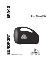 Behringer EUROPORT EPA40 User manual