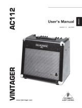 Behringer AC112 User manual