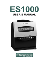 Acroprint ES1000 User manual