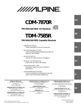 Alpine CDM-7870R Owner's manual