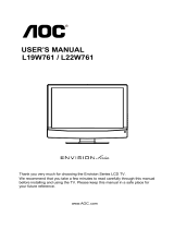 AOC L19W761 User manual