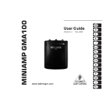Behringer Minimamp Gma100 User manual
