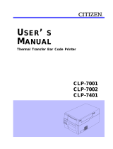 Citizen CLP-7001 User manual