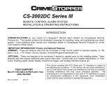 CrimeStopper CS-2002DC.II User manual