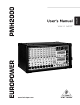 Behringer Europower PMH2000 User manual