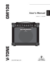 Behringer V-tone GM108 User manual