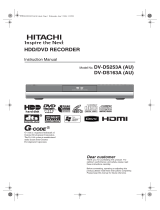 Hitachi DVD+R/RW and DVD-R/RW Recorder Owner's manual