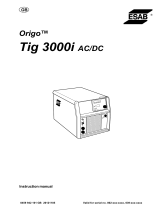 ESAB Origo Tig 3000i User manual