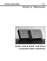 Extron electronics RGB 118 User manual