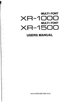 Star Micronics XR-1000 User manual