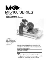 MK Diamond Products -100 series Owner's manual