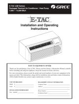 GREE ETAC07HC230V20ACP User manual