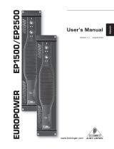 Behringer EUROPOWEREP1500 User manual