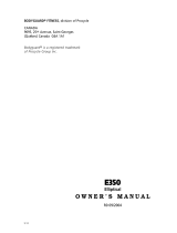 Bodyguard E350 Elliptical User manual