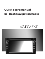 Advent In-Dash Navigation Radio Quick start guide