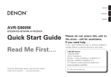 Denon AVR-S900W Owner's manual