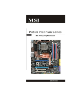 MSI P45D3 PLATINUM Series Owner's manual