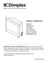 Dimplex DFB4047-NL Owner's manual