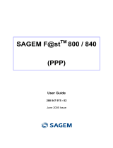 Sagem F@ST 800 User manual